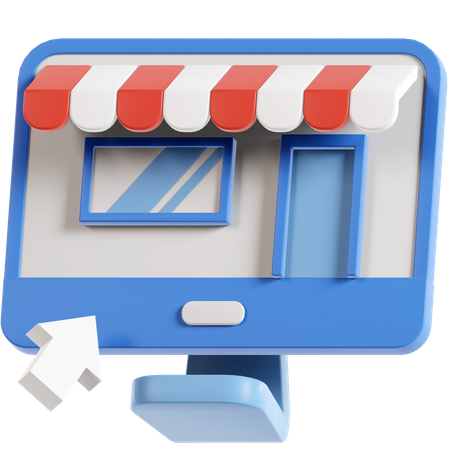 Online-Shop  3D Illustration
