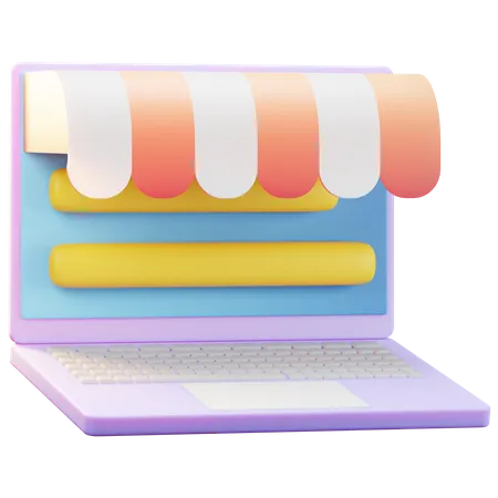 Online-Shop  3D Illustration
