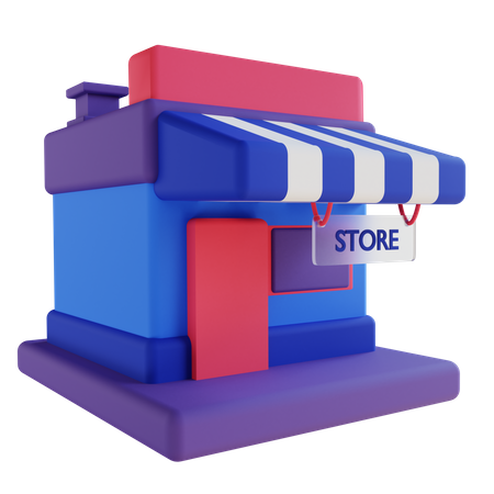 Online-Shop  3D Illustration