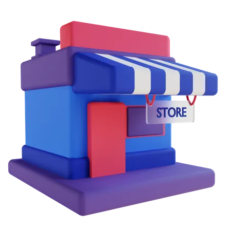 Online-Shop  3D Illustration