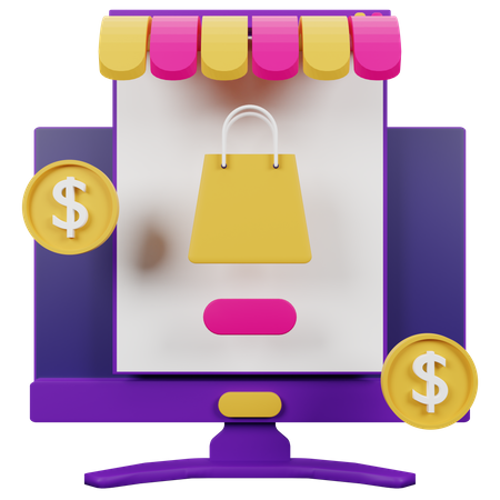 Online Shop 3D Icon