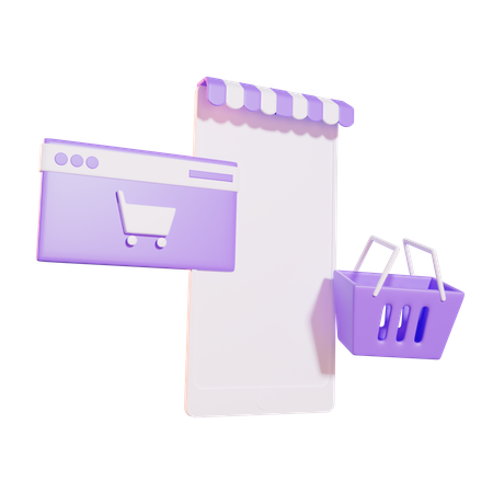 Online-Shop  3D Icon