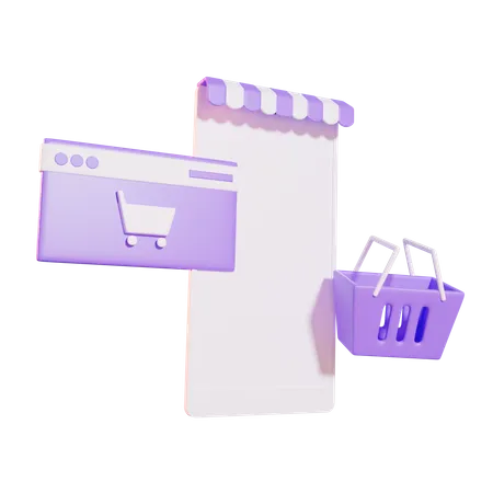 Online-Shop  3D Icon