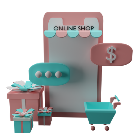Online Shop 3D Illustration