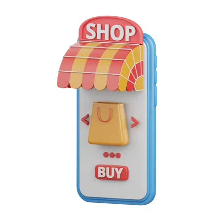 3 D Rendering Online Shop Isolated Useful For Ecommerce Shopping And Business Online Design 3D Icon