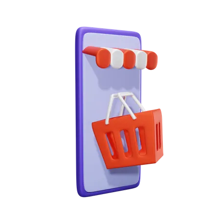 Online Store On Mobile Phone Download This Item Now 3D Icon