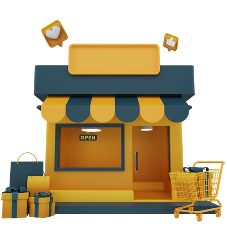 Online-Shop  3D Icon