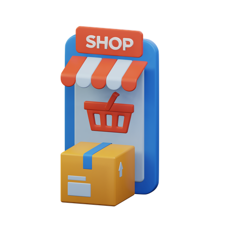 Online-Shop  3D Icon