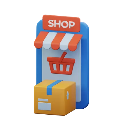 Online-Shop  3D Icon