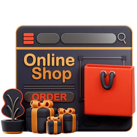 Landingpage für Onlineshops  3D Icon