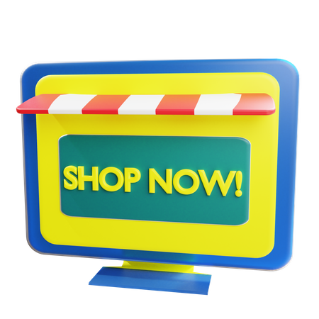 Online Shop Now  3D Icon