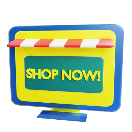 Online Shop Now  3D Icon