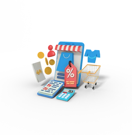 Online-Shopping-Rabatt  3D Icon