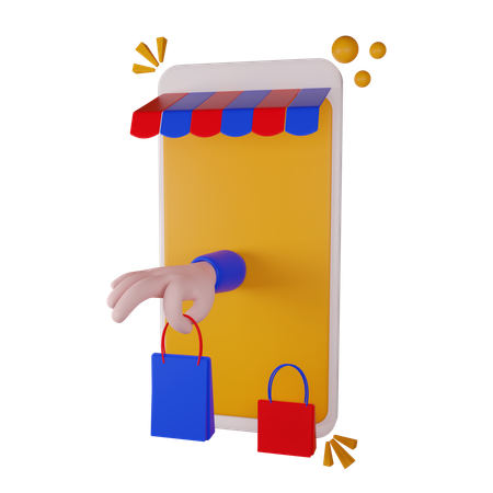 Online Einkaufen  3D Icon