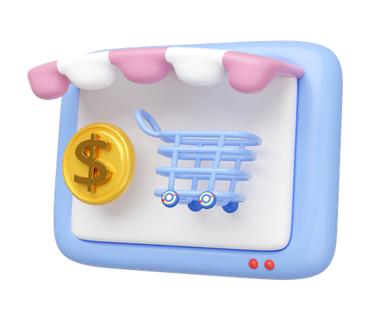 온라인 쇼핑  3D Icon