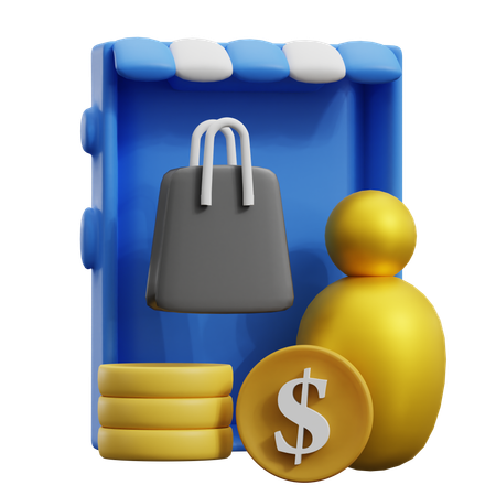 Online Shopping  3D Icon