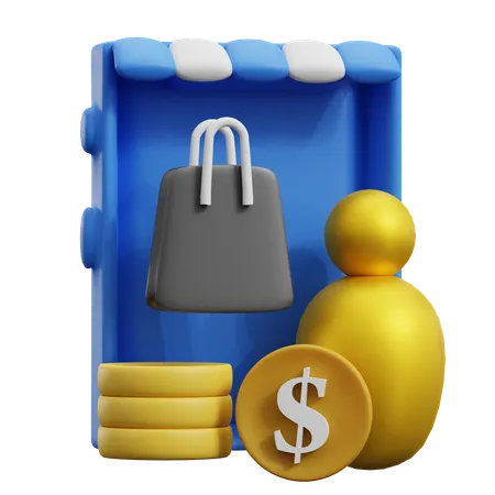 Online Shopping  3D Icon