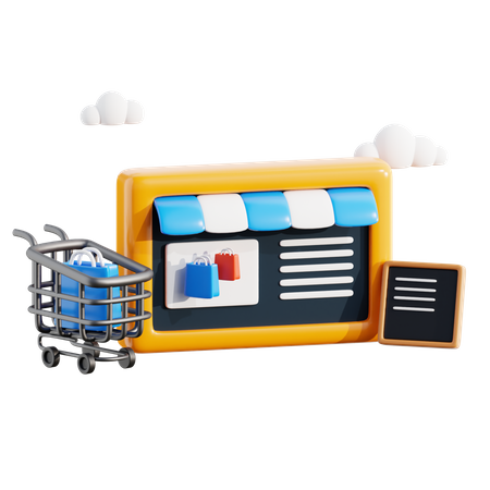 Online Shopping  3D Icon