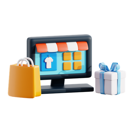 Online Shopping  3D Icon