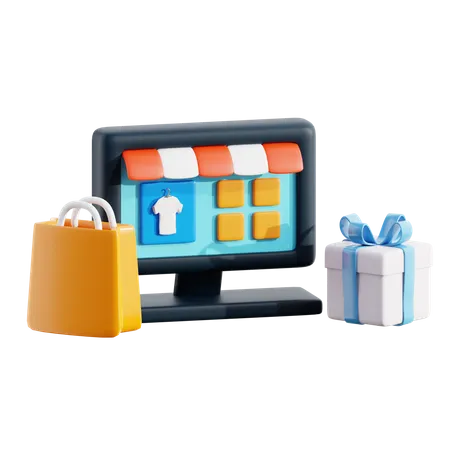 Online Shopping  3D Icon