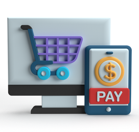 Online Shopping  3D Icon