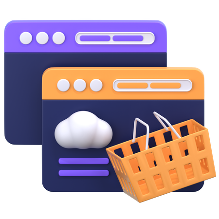 Online Shopping  3D Icon