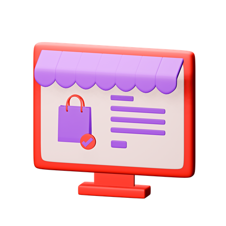 Online Shopping  3D Icon