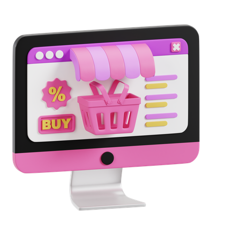 Online Shopping  3D Icon