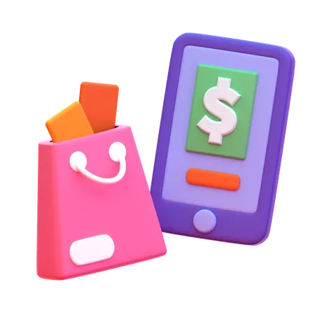 Online Shopping  3D Icon