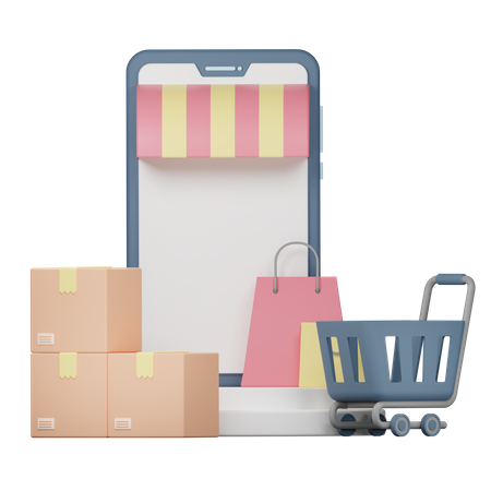 Online Shopping  3D Icon