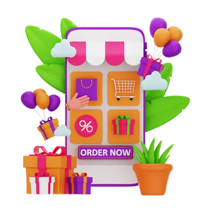 Online Shopping  3D Icon