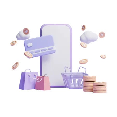 Online Shopping  3D Icon