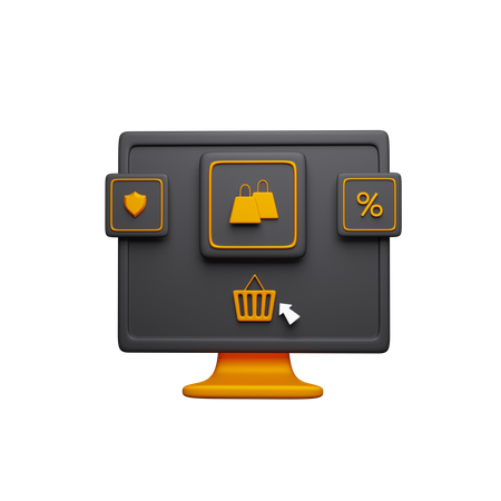 Online Shopping  3D Icon