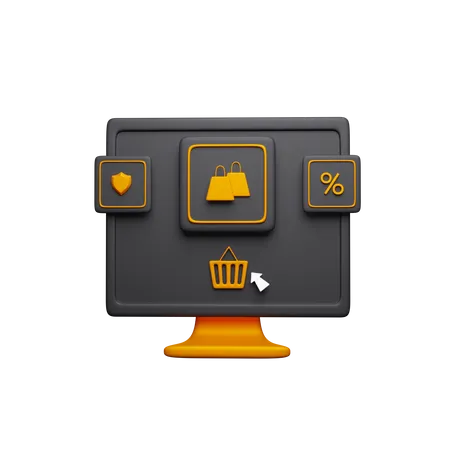 Online Shopping  3D Icon