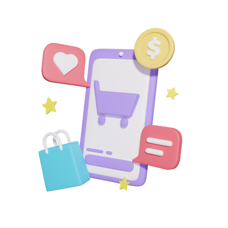 Online Shopping  3D Icon