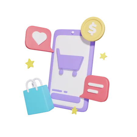 Online Shopping  3D Icon