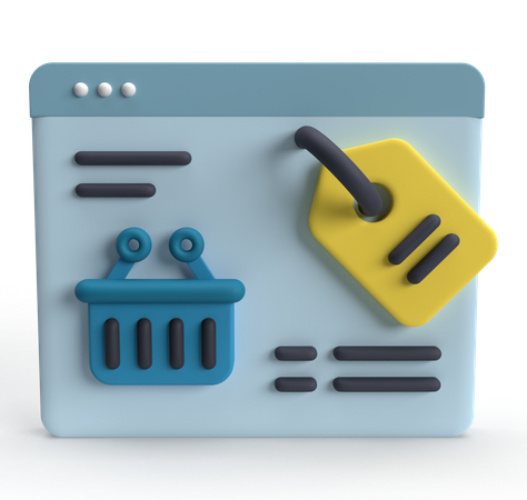 Online Shopping  3D Icon
