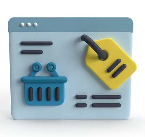 Online Shopping  3D Icon