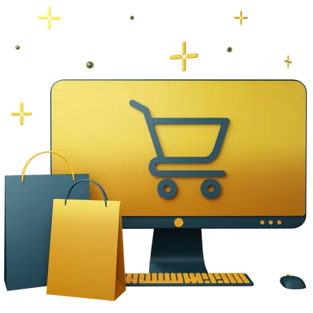 Online Shopping  3D Icon