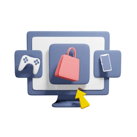 Online Shopping  3D Icon