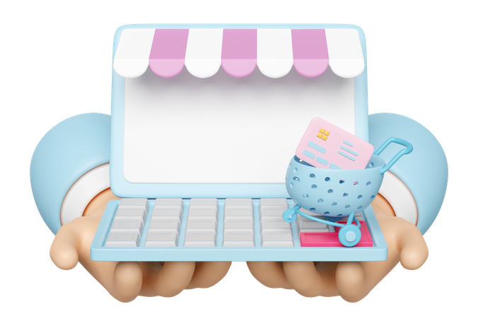 Online Shopping  3D Icon