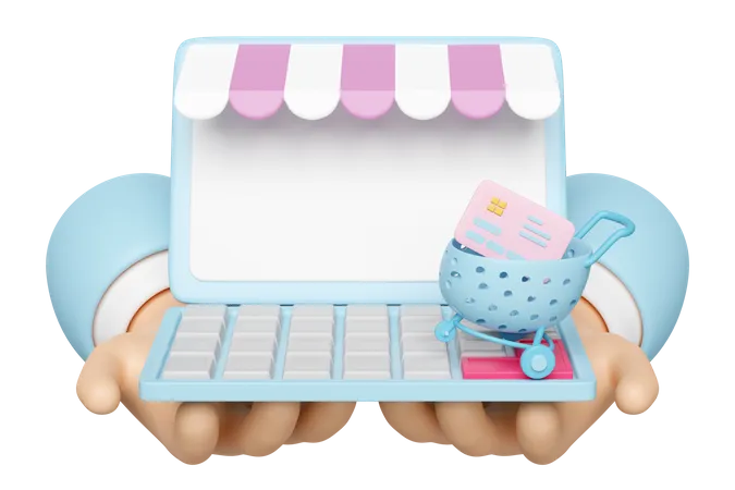 Online Shopping  3D Icon