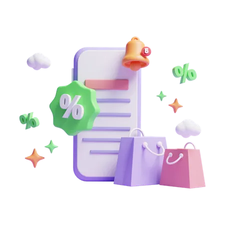 Online Shopping  3D Icon