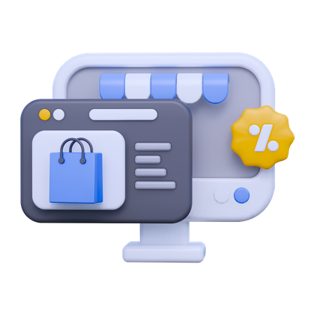 Online Shopping  3D Icon