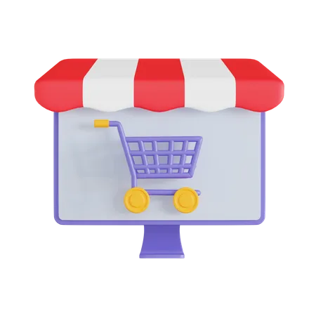 Online Shopping  3D Icon