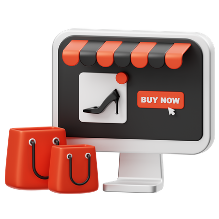 Online Shopping  3D Icon