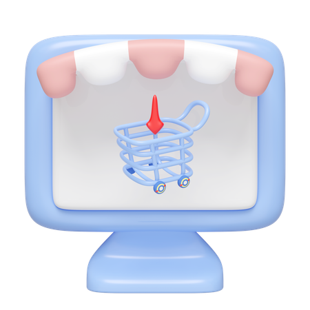 Online Shopping  3D Icon