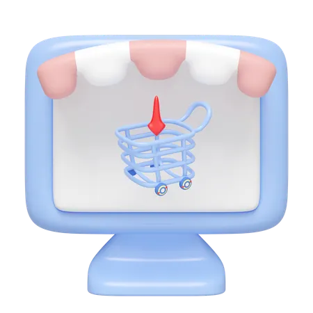 Online Shopping  3D Icon