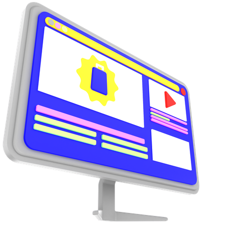 Online Shopping  3D Icon