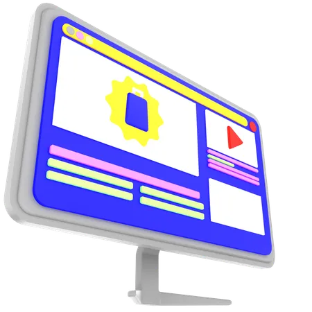 Online Shopping  3D Icon